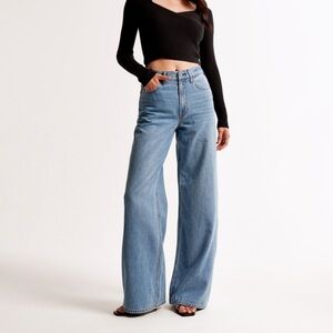 High Rise Wide Leg Women’s Blue Jean - Abercrombie & Fitch